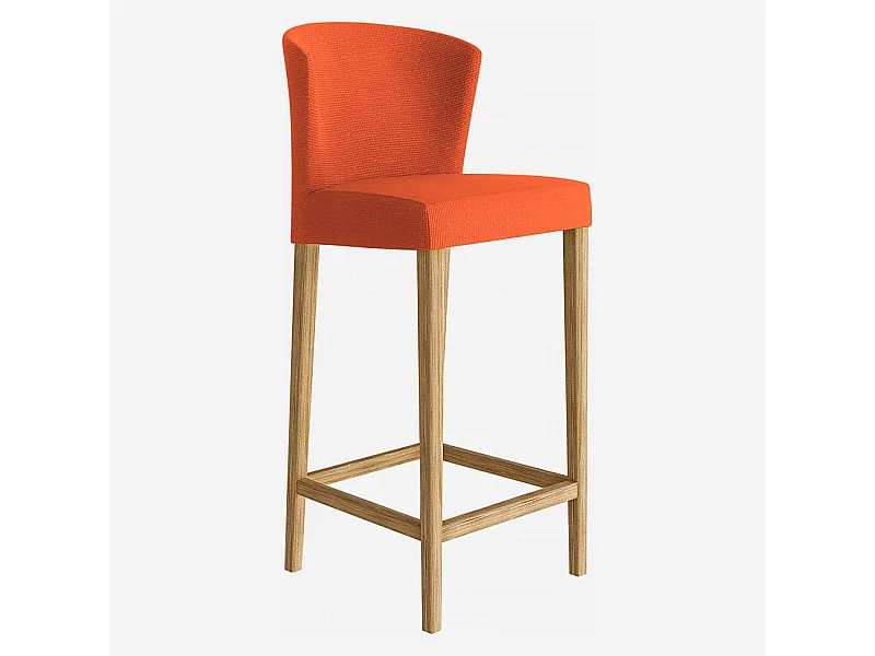 Habitat - Chaise haute de bar en tissu - Orange - Valentina