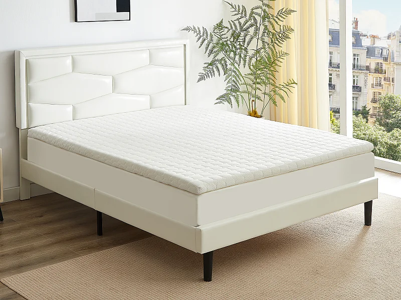 Surmatelas 140 x 190 cm mémoire de forme grand luxe ép.5cm - RAMA de YSMÉE
