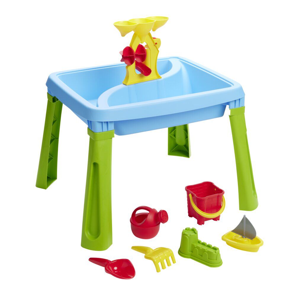 Table d'activité enfant sable et eau 6 accessoires 45x45xH54cm